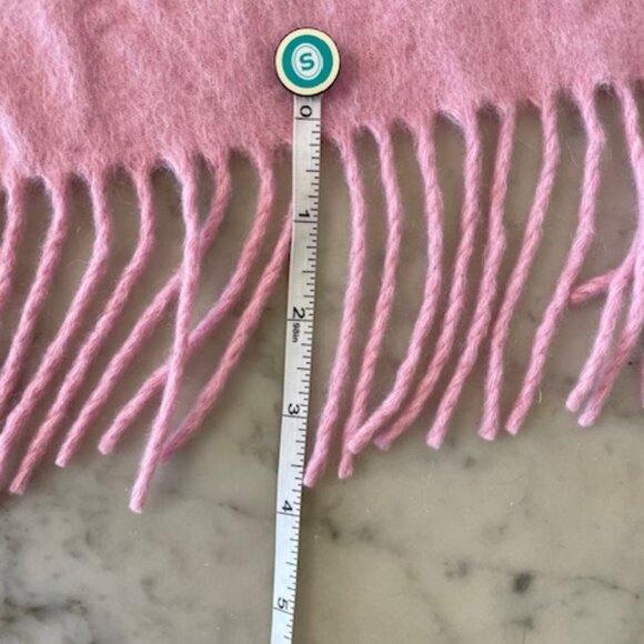 AMICALE CASHMERE Melange Pink Cashmere Scarf with Fringe - Picture 14 of 15